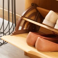 Schuhkipper BASIL Mit 2 Kipper In Braun, Kiefer Massiv -Möbel Verkauf 84006 A0 5N