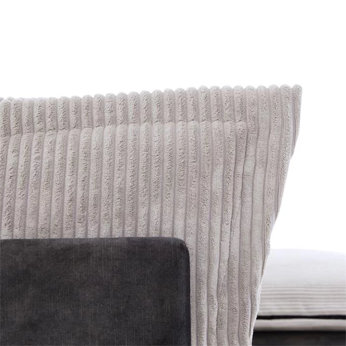 Ecksofa SUBLIMUS Gepolstert, Cord In Hellgrau 3 Ecksofa SUBLIMUS Gepolstert, Cord In Hellgrau – Bild 3