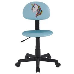 Drehstuhl UNICORN Für Kinder, Höhenverstellbar, Kunstleder In Hellblau -Möbel Verkauf 93075 3