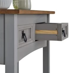 Konsolentisch RAMON Kiefer Massiv Mit 2 Schubladen, Grau/braun 9 Konsolentisch RAMON Kiefer Massiv Mit 2 Schubladen, Grau/braun -Möbel Verkauf 93092 3 N