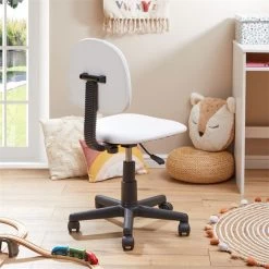 Kinderdrehstuhl RAINBOW Höhenverstellbar, Kunstleder In Weiß -Möbel Verkauf 93516 AC3