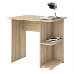 Schreibtisch KUBA In Sonoma Eiche Mit 2 Ablagen