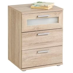 Nachttisch MARY Sonoma Eiche Mit 3 Schubladen