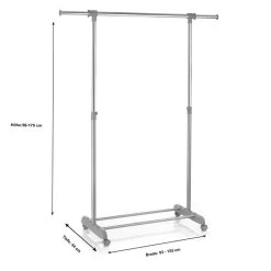 Rollgarderobe SALA In Grau, Verstellbar 7 Rollgarderobe SALA In Grau, Verstellbar -Möbel Verkauf 93937 33