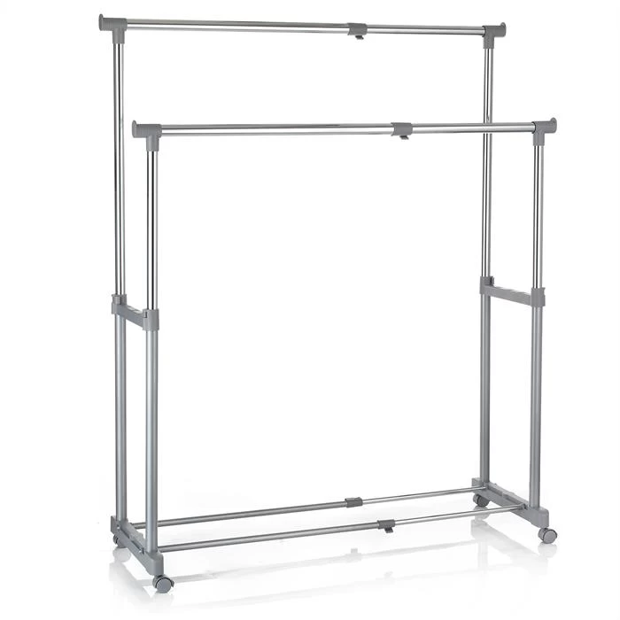 Garderobenwagen CASA In Grau, 2 Kleiderstangen 2 Garderobenwagen CASA In Grau, 2 Kleiderstangen – Bild 2