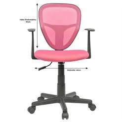 Kinderdrehstuhl STUDIO In Pink Mit Armlehnen -Möbel Verkauf 93962 4