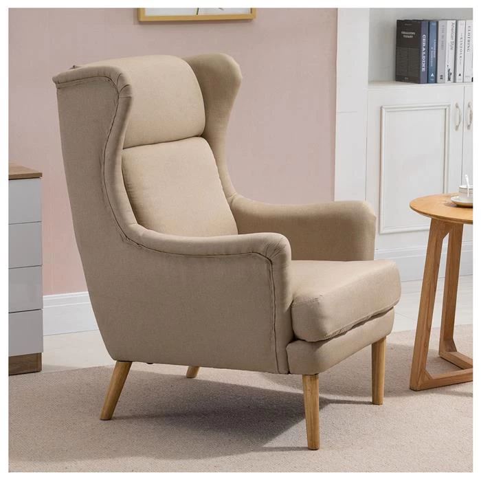 Ohrensessel GRONINGEN In Beige, Stoffbezug 5 Ohrensessel GRONINGEN In Beige, Stoffbezug – Bild 5