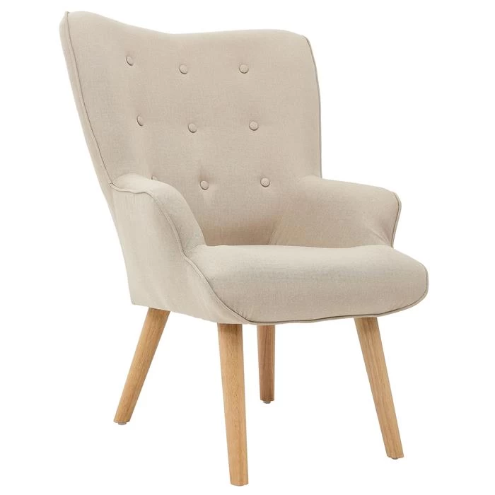 Polstersessel AMSTERDAM Stoffbezug In Beige 1 Polstersessel AMSTERDAM Stoffbezug In Beige