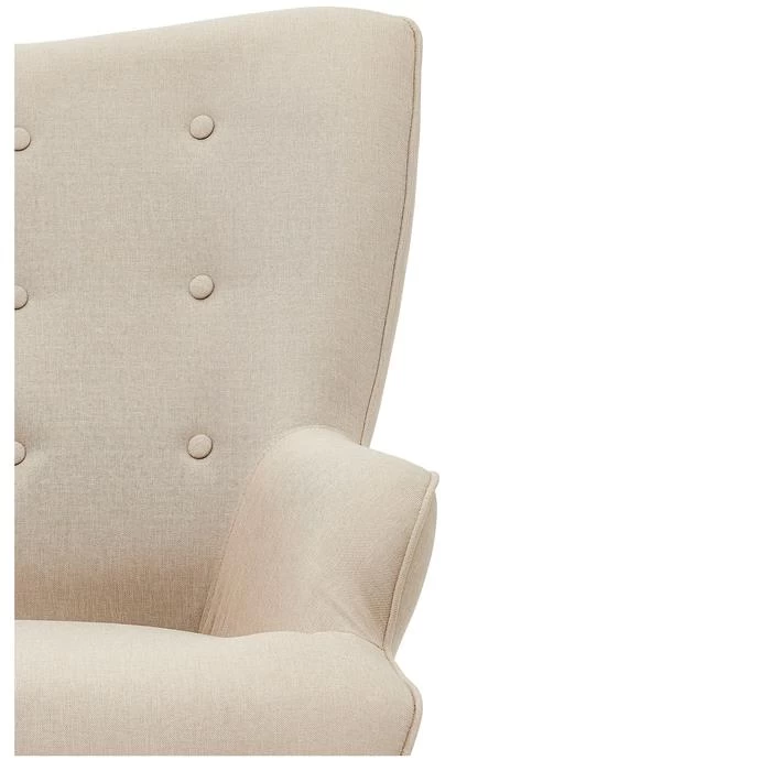 Polstersessel AMSTERDAM Stoffbezug In Beige 2 Polstersessel AMSTERDAM Stoffbezug In Beige – Bild 2