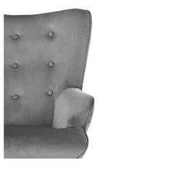 Polstersessel LIGERO Samtbezug In Grau -Möbel Verkauf 94006 2