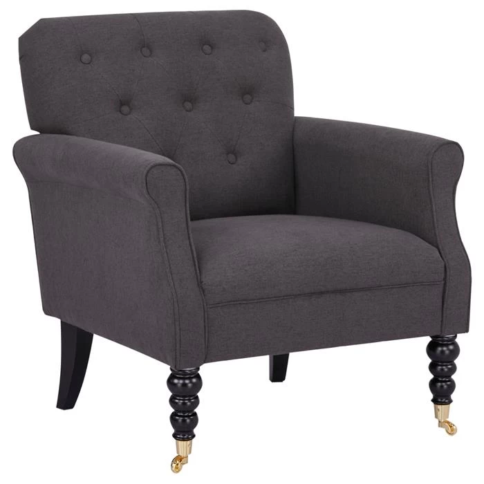 Polstersessel ARJANA Stoffbezug In Dunkelgrau 1 Polstersessel ARJANA Stoffbezug In Dunkelgrau