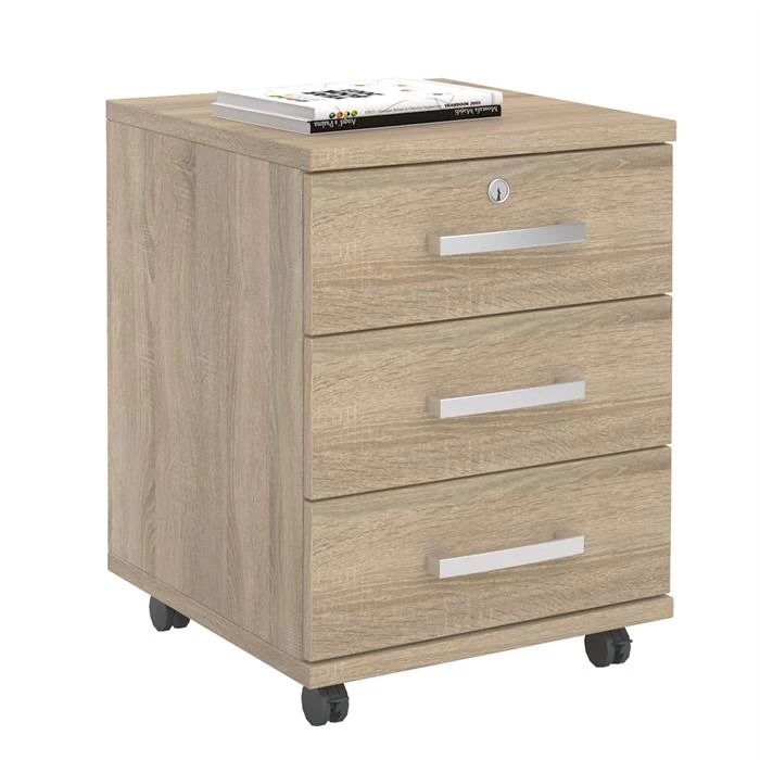 Rollcontainer VANCOUVER In Sonoma Eiche Mit 3 Schubladen 1 Rollcontainer VANCOUVER In Sonoma Eiche Mit 3 Schubladen