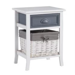 Nachttisch FLORENZ Weiß Mit 1 Schublade