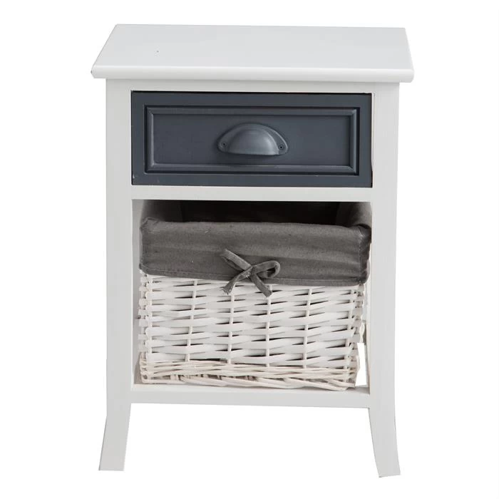 Nachttisch FLORENZ Weiß Mit 1 Schublade 2 Nachttisch FLORENZ Weiß Mit 1 Schublade – Bild 2