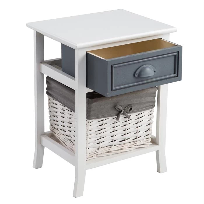 Nachttisch FLORENZ Weiß Mit 1 Schublade 3 Nachttisch FLORENZ Weiß Mit 1 Schublade – Bild 3