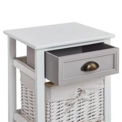 Nachttisch TOSCANA Weiß Mit Schublade -Möbel Verkauf 94106 4