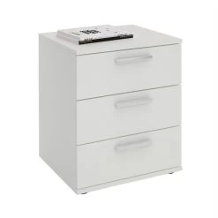 Nachttisch MARIELLA Weiß Mit 3 Schubladen