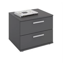 Nachttisch MAXIMA In Grau Mit 2 Schubladen