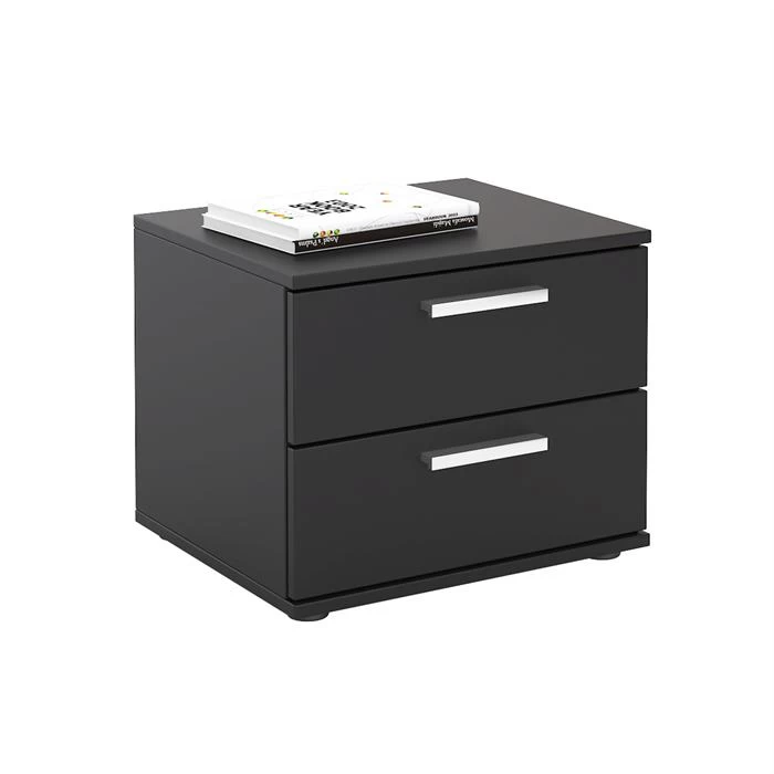 Nachttisch MAXIMA In Schwarz Mit 2 Schubladen 1 Nachttisch MAXIMA In Schwarz Mit 2 Schubladen