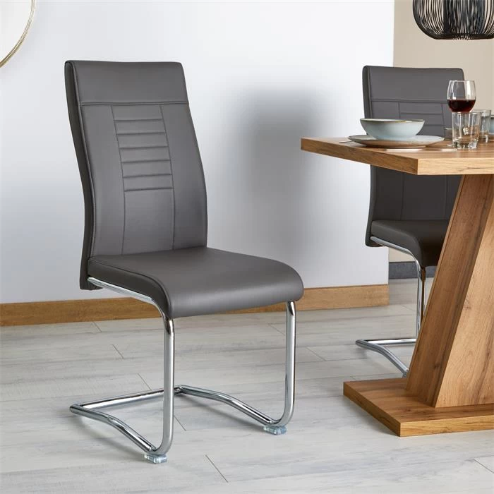 4er Esszimmerstuhl Set LOANO In Dunkelgrau 2 4er Esszimmerstuhl Set LOANO In Dunkelgrau – Bild 2