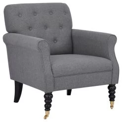 Polstersessel ARJANA Stoffbezug In Grau