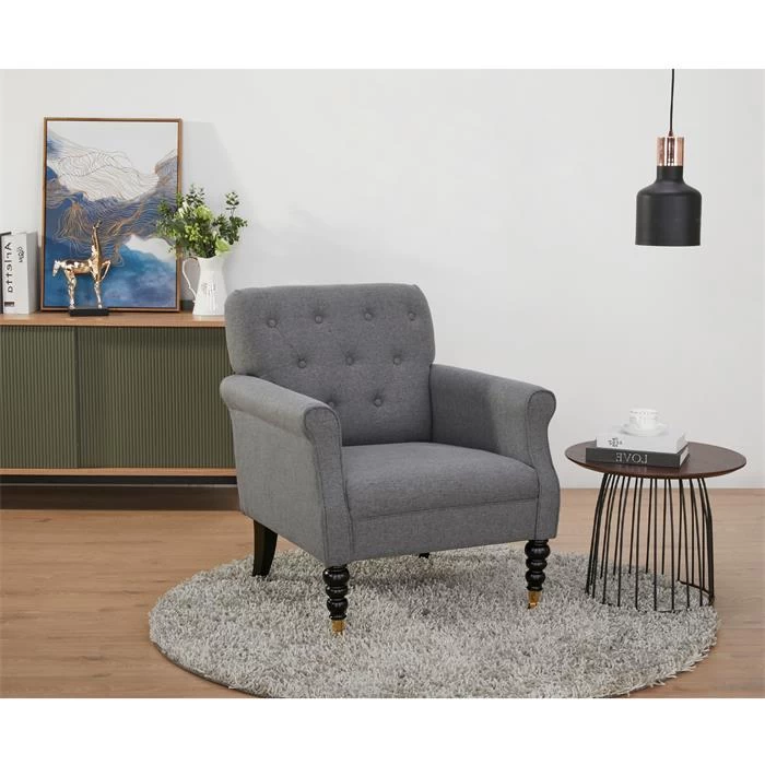 Polstersessel ARJANA Stoffbezug In Grau 2 Polstersessel ARJANA Stoffbezug In Grau – Bild 2