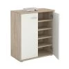 Schuhschrank LENNIS 2 Türen In Sonoma Eiche/weiß