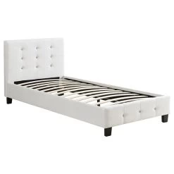 Polsterbett DELAWARE 90x200 Cm, Inkl. Lattenrost In Weiß 7 Polsterbett DELAWARE 90x200 Cm, Inkl. Lattenrost In Weiß -Möbel Verkauf 94349 2