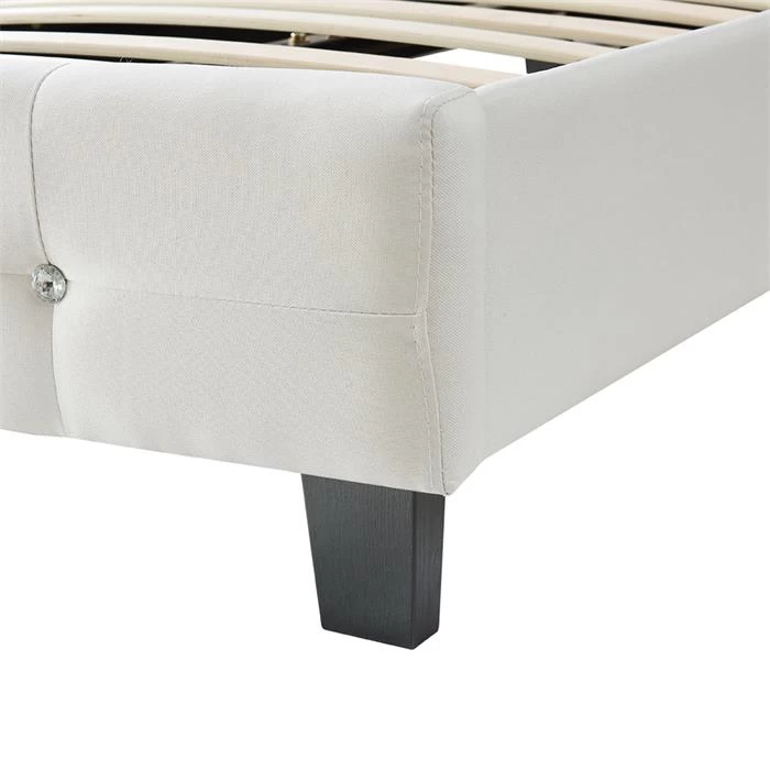 Polsterbett DELAWARE 90x200 Cm, Inkl. Lattenrost In Weiß 5 Polsterbett DELAWARE 90x200 Cm, Inkl. Lattenrost In Weiß – Bild 5