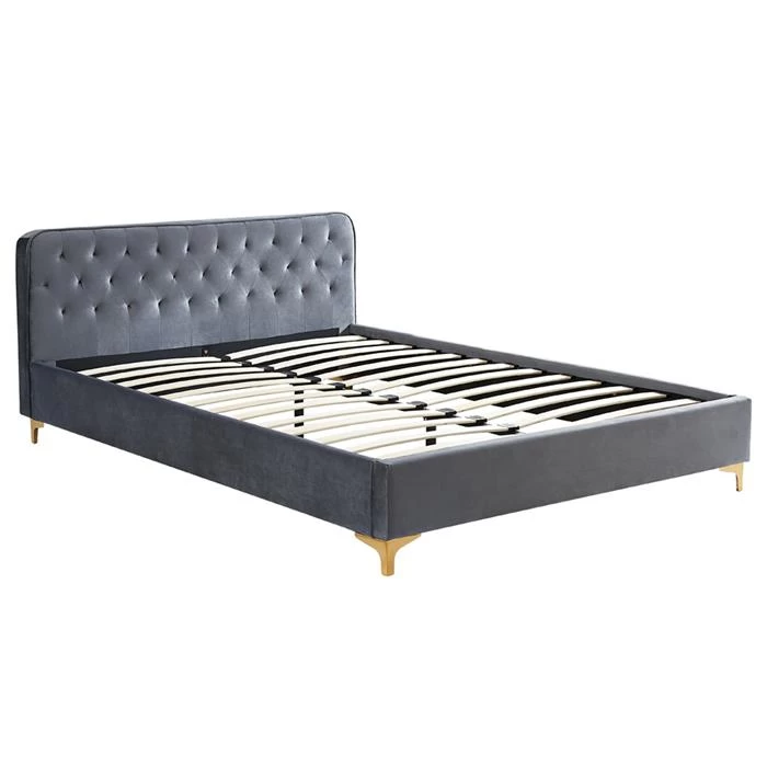 Polsterbett GLAMOUR 140x200 Cm Im Barock-Stil, In Grau 3 Polsterbett GLAMOUR 140x200 Cm Im Barock-Stil, In Grau – Bild 3