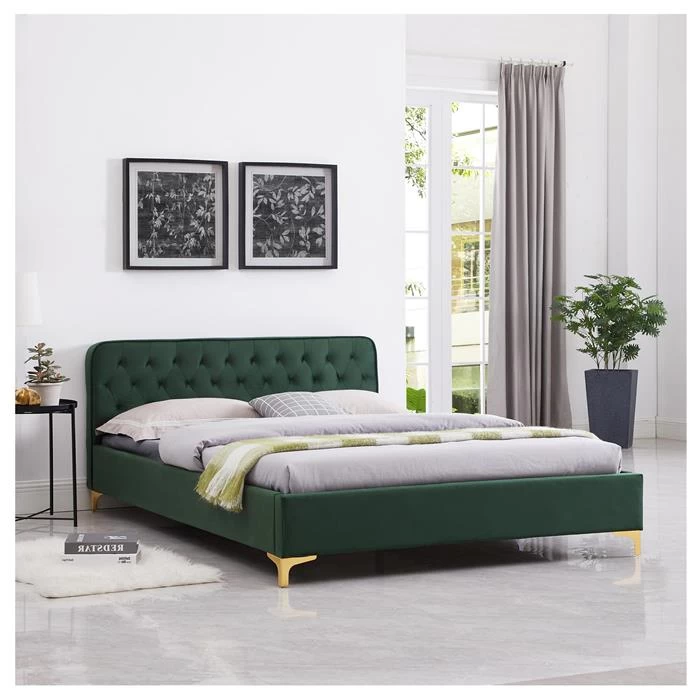 Polsterbett GLAMOUR 140x200 Cm Im Barock-Stil, In Grün 2 Polsterbett GLAMOUR 140x200 Cm Im Barock-Stil, In Grün – Bild 2