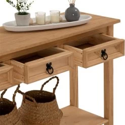 Konsolentisch SALSA Kiefer Massiv Mit 3 Schubladen -Möbel Verkauf 94412 2