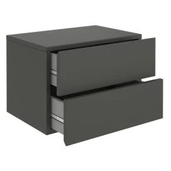 Wandregal Nachtschrank ANNI Mit 2 Schubladen In Grau