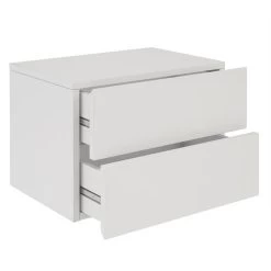 Wandregal Nachtschrank ANNI Mit 2 Schubladen In Weiß