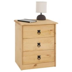 Nachttisch BARRIO Aus Kiefer Mit 3 Schubladen