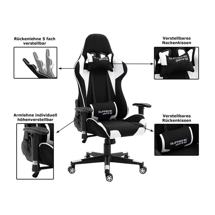 Bürodrehstuhl BOOST In Schwarz/weiß 2 Bürodrehstuhl BOOST In Schwarz/weiß – Bild 2