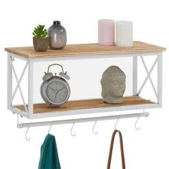 Wandgarderobe ARMANDO Weiß/braun