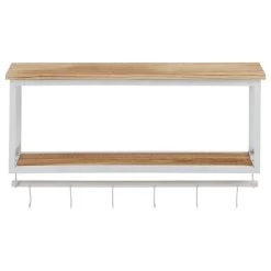 Wandgarderobe ARMANDO Weiß/braun -Möbel Verkauf 94576 1 N