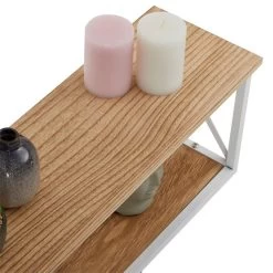 Wandgarderobe ARMANDO Weiß/braun -Möbel Verkauf 94576 3 N