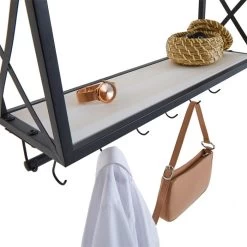 Wandgarderobe ARMANDO Weiß/schwarz 7 Wandgarderobe ARMANDO Weiß/schwarz -Möbel Verkauf 94578 2