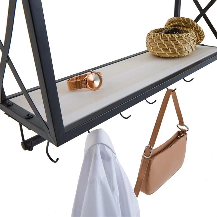 Wandgarderobe ARMANDO Weiß/schwarz 3 Wandgarderobe ARMANDO Weiß/schwarz – Bild 3