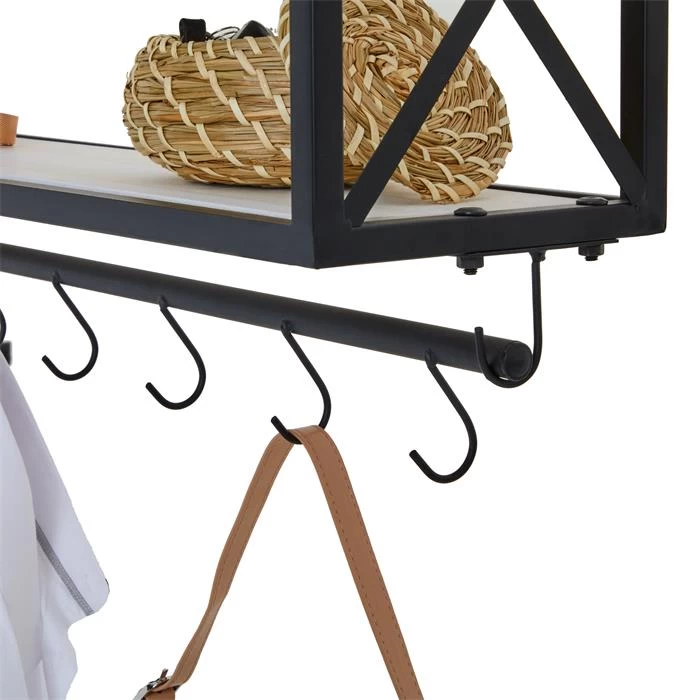 Wandgarderobe ARMANDO Weiß/schwarz 4 Wandgarderobe ARMANDO Weiß/schwarz – Bild 4