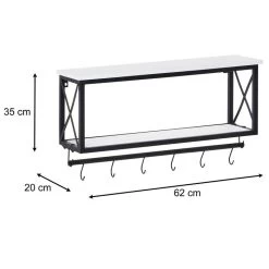 Wandgarderobe ARMANDO Weiß/schwarz 9 Wandgarderobe ARMANDO Weiß/schwarz -Möbel Verkauf 94578 5