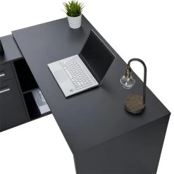Eckschreibtisch LENA Mit Regal In Schwarz 11 Eckschreibtisch LENA Mit Regal In Schwarz -Möbel Verkauf 94602 7