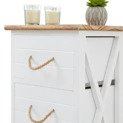 Nachttisch PERUGIA Mit 3 Schubladen In Weiß 9 Nachttisch PERUGIA Mit 3 Schubladen In Weiß -Möbel Verkauf 94607 3 N