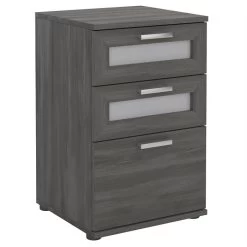 Nachttisch MARIKE In Esche Grau Mit 3 Schubladen