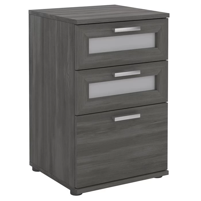 Nachttisch MARIKE In Esche Grau Mit 3 Schubladen 1 Nachttisch MARIKE In Esche Grau Mit 3 Schubladen