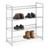 Schuhregal VALERIO Metall Verchromt, 4 Ablagen