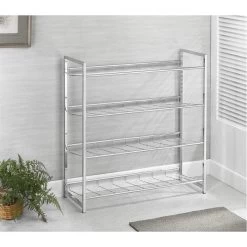 Schuhregal VALERIO Metall Verchromt, 4 Ablagen -Möbel Verkauf 94690 3