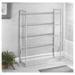 Schuhregal VALERIO Metall Verchromt, 5 Ablagen -Möbel Verkauf 94691 3